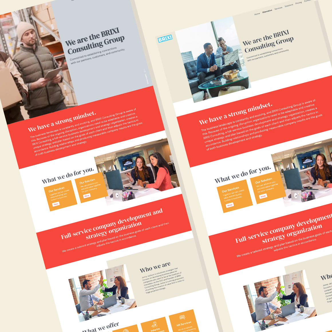 The theme offers two variants for the Homepage. Choose the one that fits you the most.